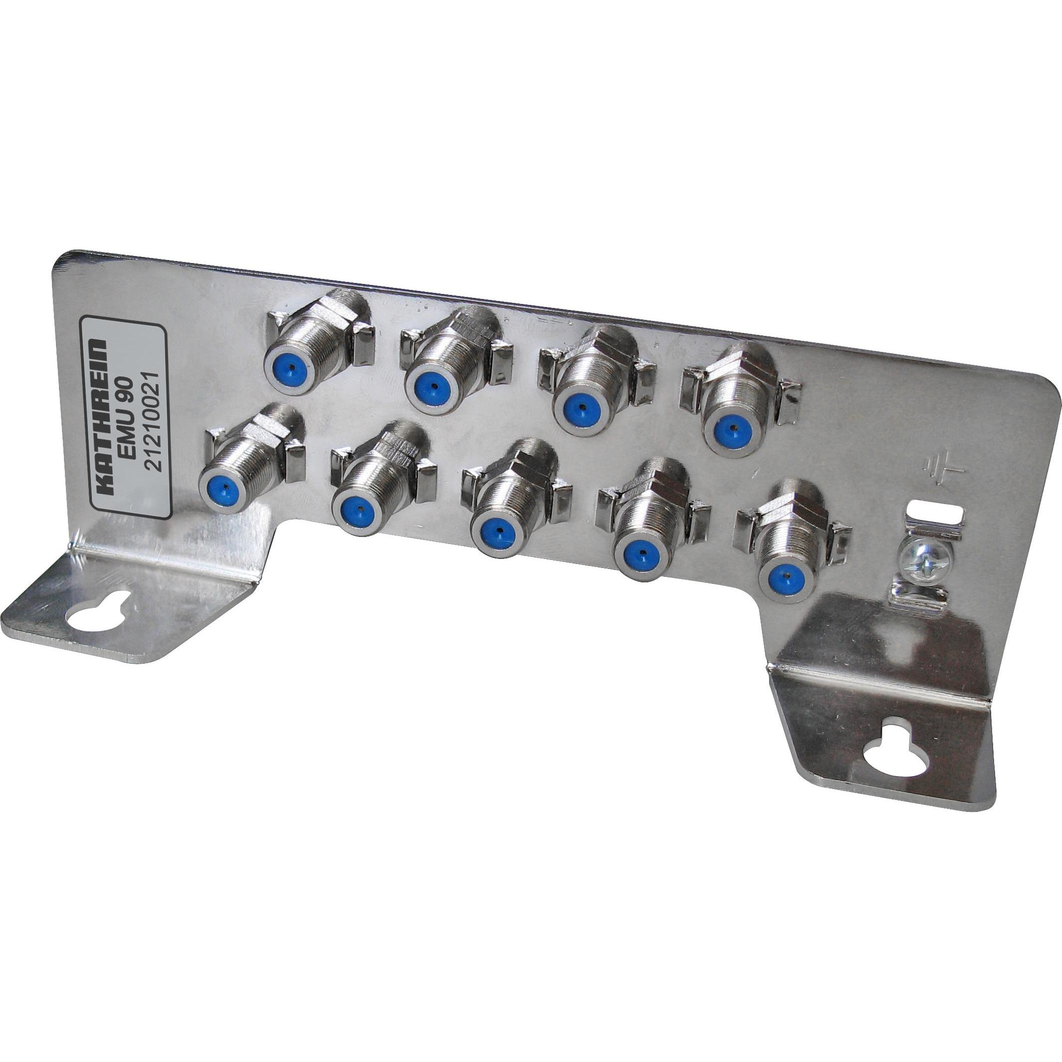 Kathrein EMU 90 Erdungsblock für Satellitenanlage, Elektronikkabel + Stecker, Silber
