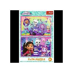 Thumbnail - Trefl Puzzle 2 x 24 – Gabby's Dollhouse (24 Teile)