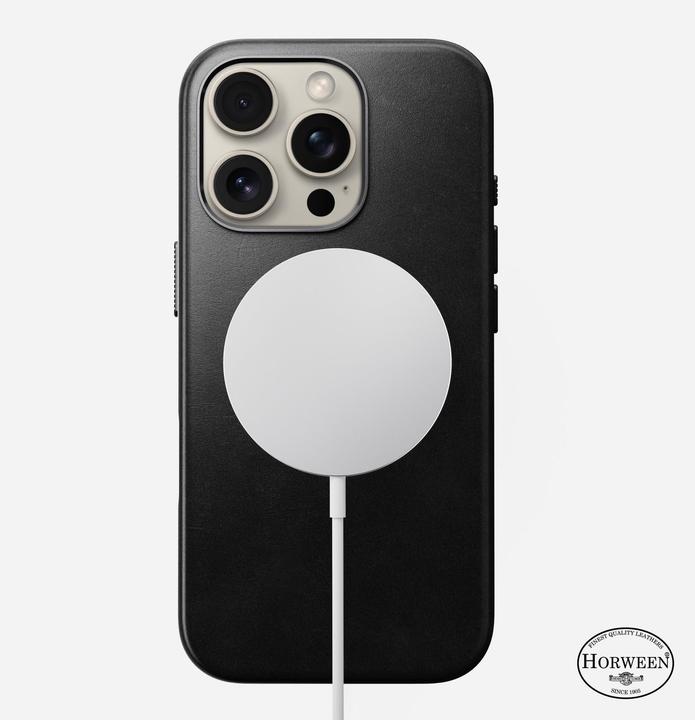 Produktbild Nomad Traditional Horween leather case iPhone 16 Pro - Black (Apple iPhone 16 Pro)