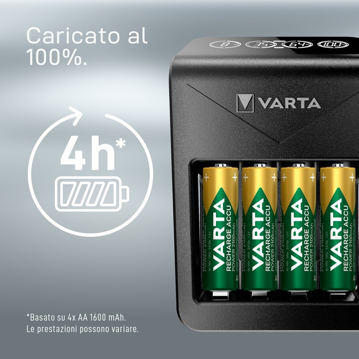Produktbild Varta LCD Plug Charger+ (1 Stk., AA, 2100 mAh, Ladegerät inkl. Akku)