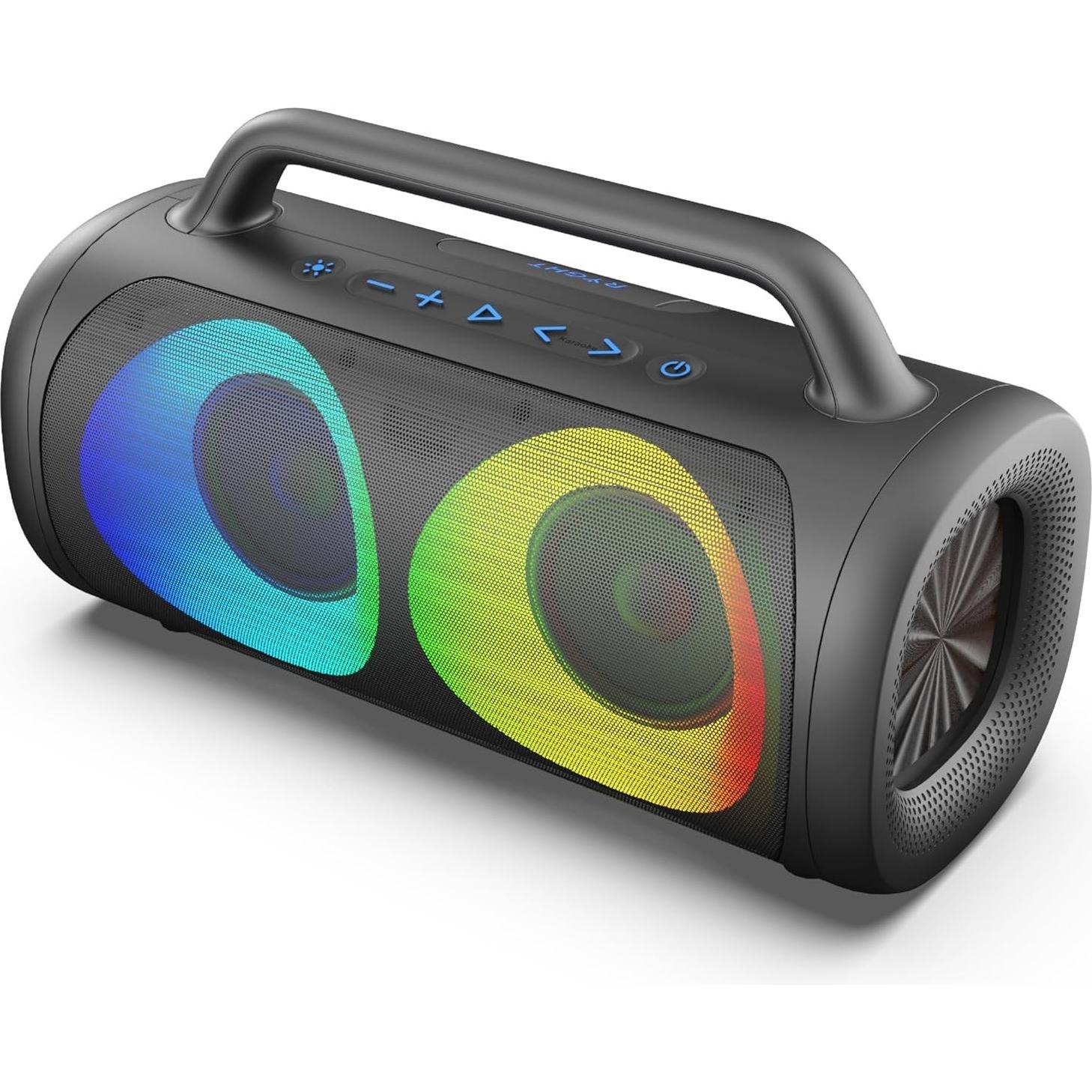 Ryght Haut-parleur Bluetooth RGB TOOGO-XL (7 h, Batteria ricaricabile), Altoparlante Bluetooth, Nero
