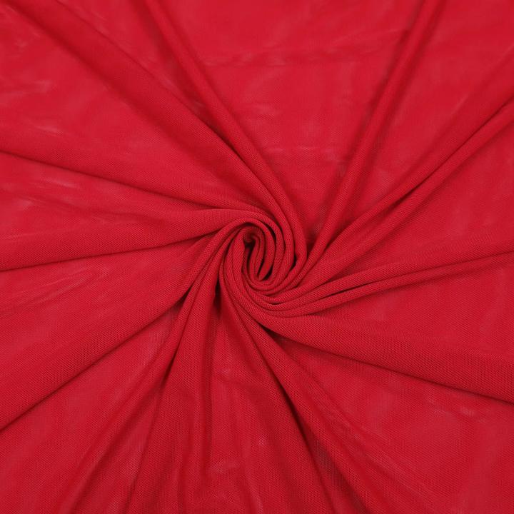 Image du produit Stoffrestposten Mesh Lycra - rouge - vente minimum : 1 mètre