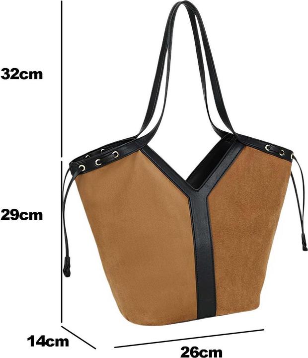 Actual product image Gallantry Moderne Damen Tote Bag Wildlederoptik