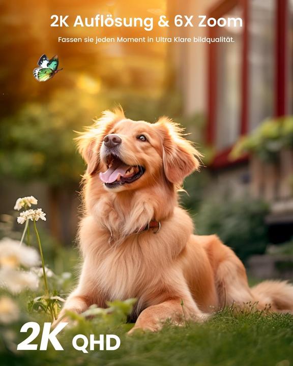 Actual product image Aosu 2K Solar Überwachungskamera mit 360°-Sicht (2304 x 1296 Pixels)