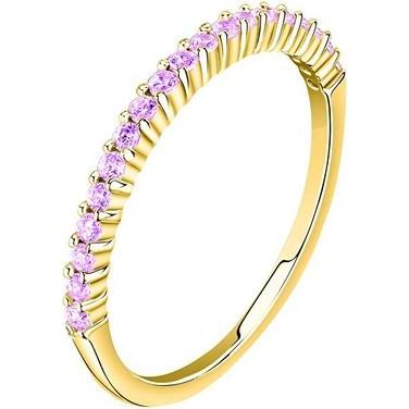 La Petite Story, Ring, - Elegant gold-plated ring with pink zircons Silver LPS03AWV190 - Circuit: 54 mm, (54)