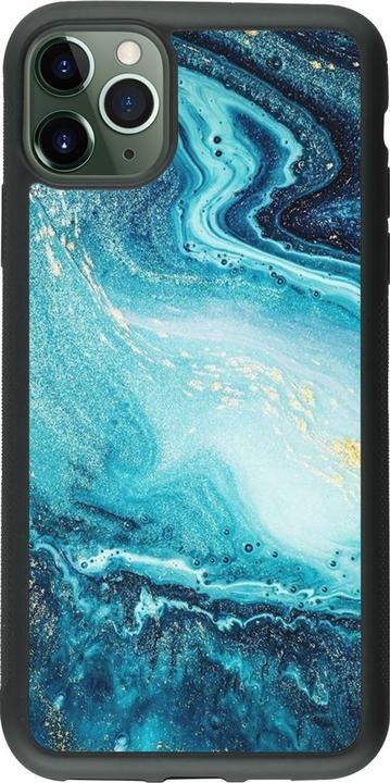Actual product image PhoneLook Coque Silicone rigide noir Sea Foam Blue (Apple iPhone 11 Pro Max)