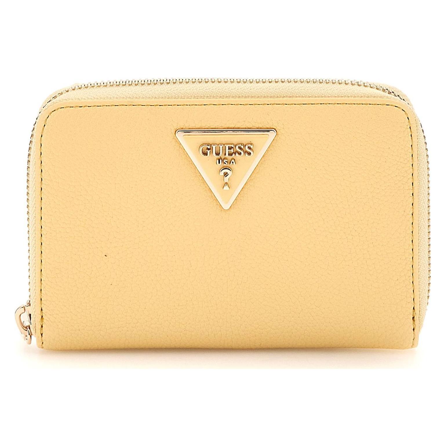 Guess, Damen, Portemonnaie, Laurel Slg Medium Zip Around Wallet, Gelb