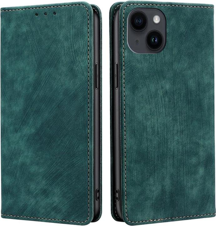 Cover-Discount iPhone 15 - étui avec bloqueur RFID vert-copy (Apple iPhone 15)