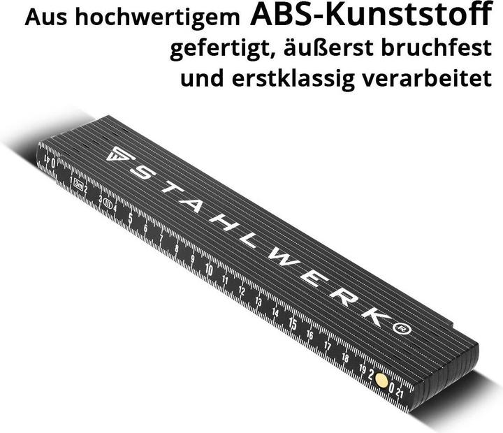 Actual product image Stahlwerk Folding rule 3 meter precise plastic folding rule metric digits