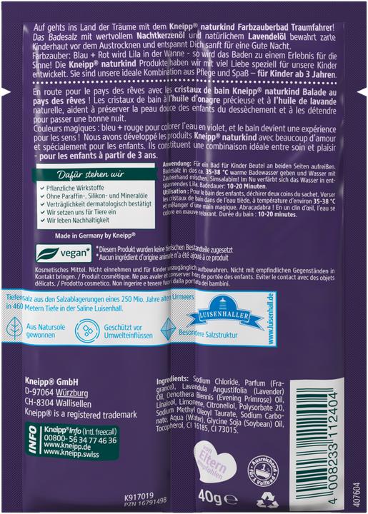 Immagine prodotto Kneipp Naturkind Colour Magic Bath Dream Driver (40 ml, Perle da bagno)