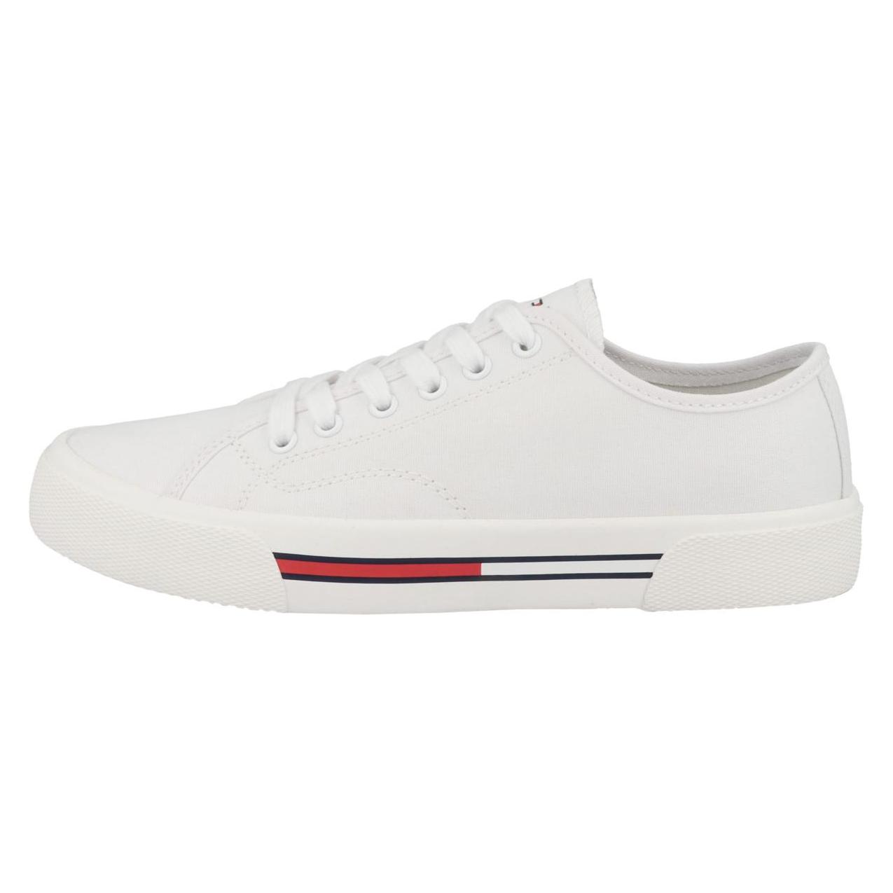 Tommy Hilfiger, Damen, Sneakers, Tommy Jeans Low Cut Wmns Canvas - 58139, Weiss, (36)