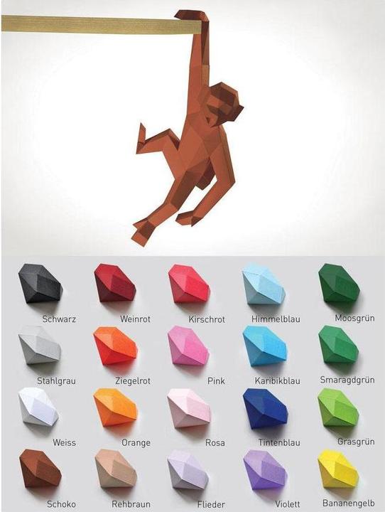 Image du produit Liebesreh ÄFFCHEN STAHLGRAU - Kit de bricolage - Petit singe, gris acier