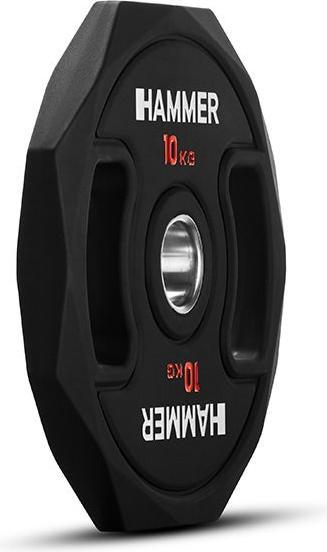 Actual product image Hammer Fitness Octagon Hantelscheibe 50 mm 10 kg (1 x 10 kg)