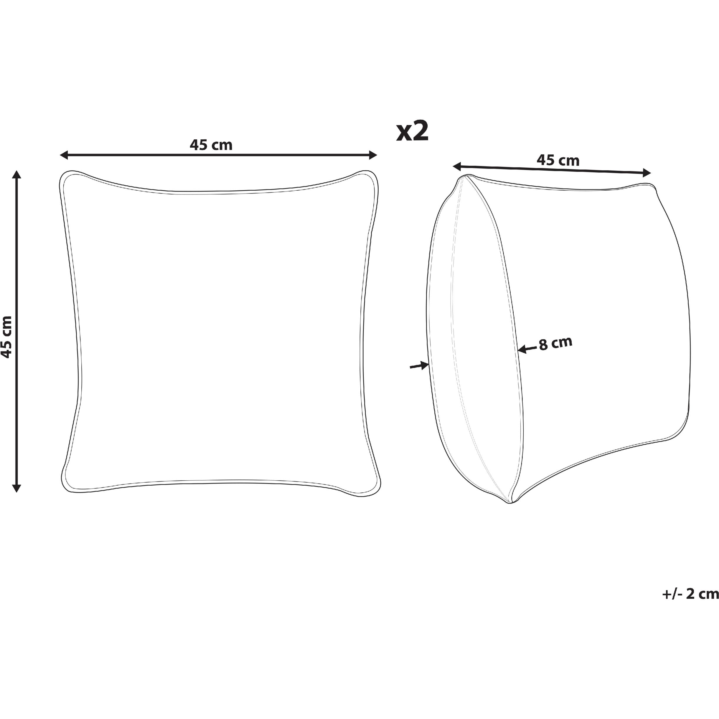 Thumbnail - Beliani, Dekokissen, Eucharis (45 x 45 cm)
