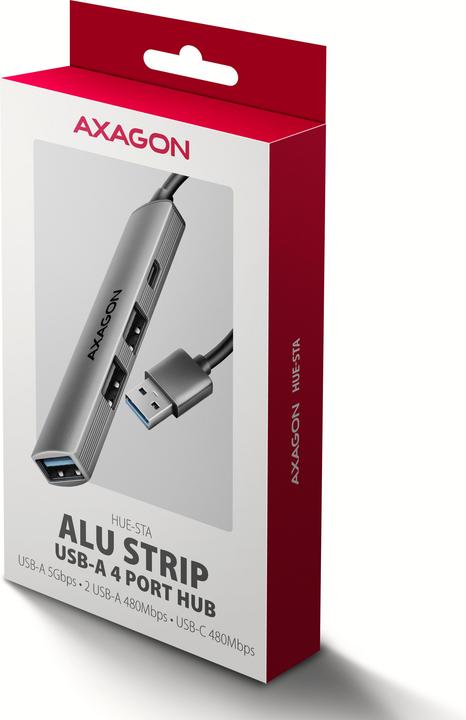 Immagine prodotto Axagon Another product HUE-STA ALU STRIP USB-A 4 port hub (USB-A, USB-C, 4 porte)