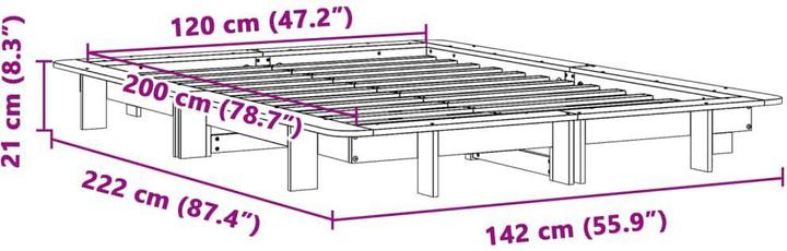 Image du produit VidaXL Lit sans matelas (120 x 200 cm)