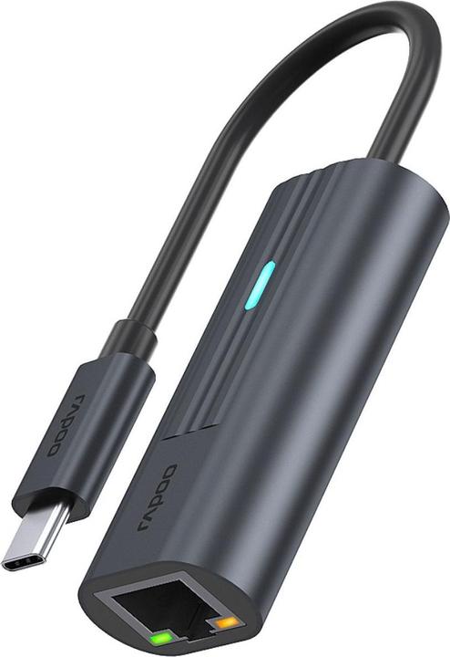 Produktbild Rapoo USB-C Adapter USB-C auf Gigabit LAN (USB-C, RJ45 Gigabit Ethernet (1x))