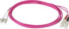Infralan ¬ Duplex Jumper LC-SC 50/125µ, OM4, LSZH, erica-violet, 2.0mm, 1m (CAT6, 1 m)
