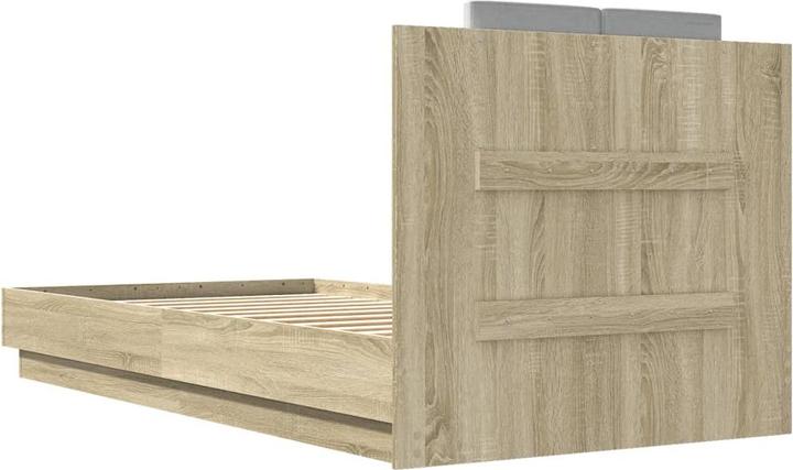 Actual product image vidaXL Bed frame with Sonoma oak headboard (90 x 190 cm)