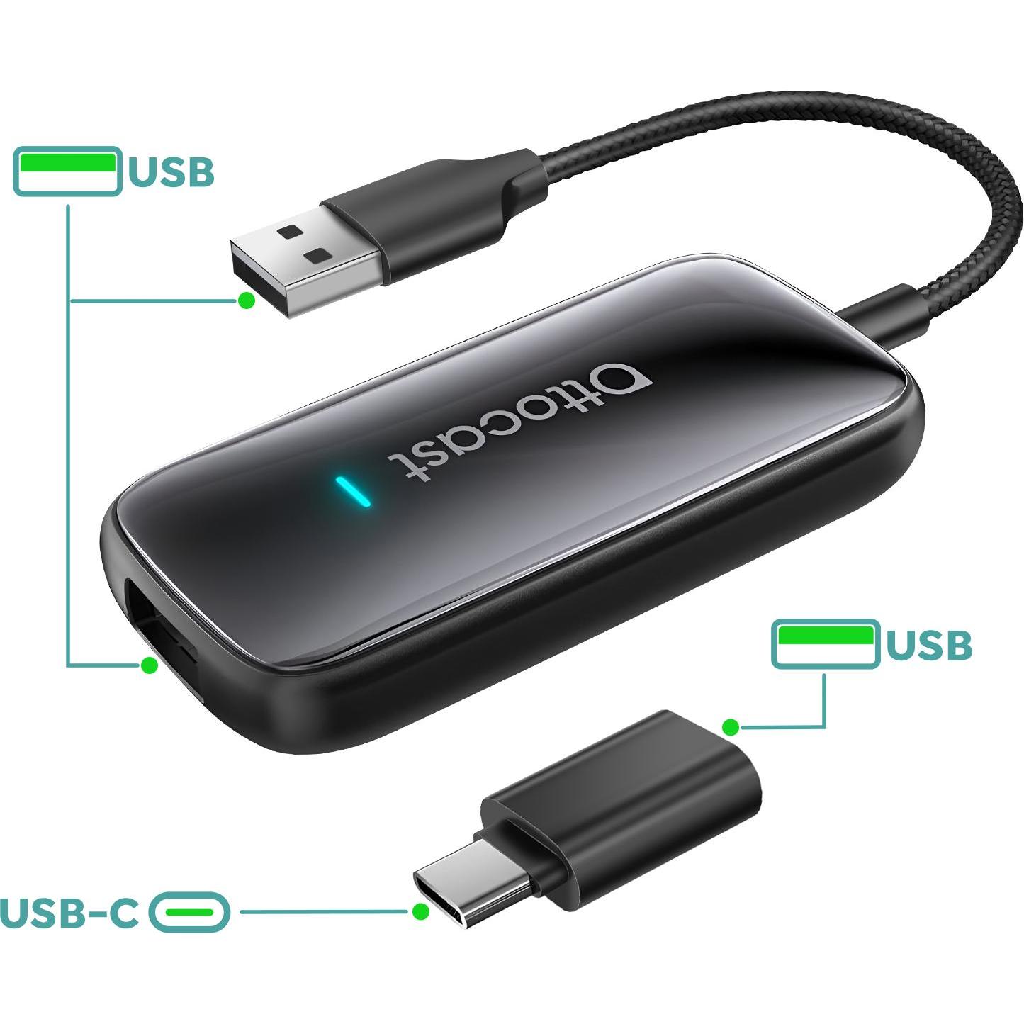 Ottocast, Accessori per autoradio, Other Computer Accessory Wireless car adapter Play2Video CA515-T black