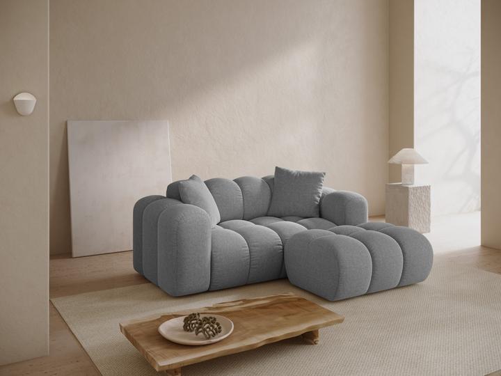 Actual product image Cosmopolitan Design Pouf, "Treno", 1 Seat, Light Grey, 90x70x42 Made in Europe