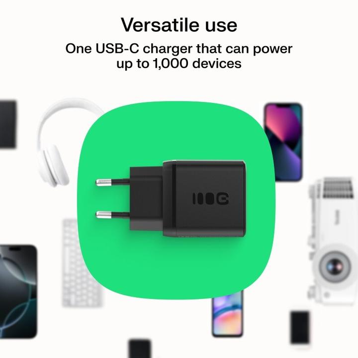 Actual product image GreenCell Charger Green cell Lādētājs PowerSource Solo30 30W Black (30 W, 1 portion)
