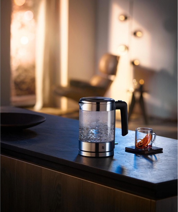 Produktbild WMF KÜCHENminis Reisewasserkocher kabellos / Glas-Wasserkocher klein 1l (1 l)