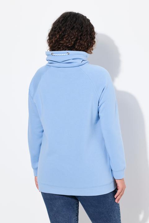 Produktbild Ulla Popken Sweatshirt, weiter Stehkragen, Taschen, Raglan-Langarm (54)