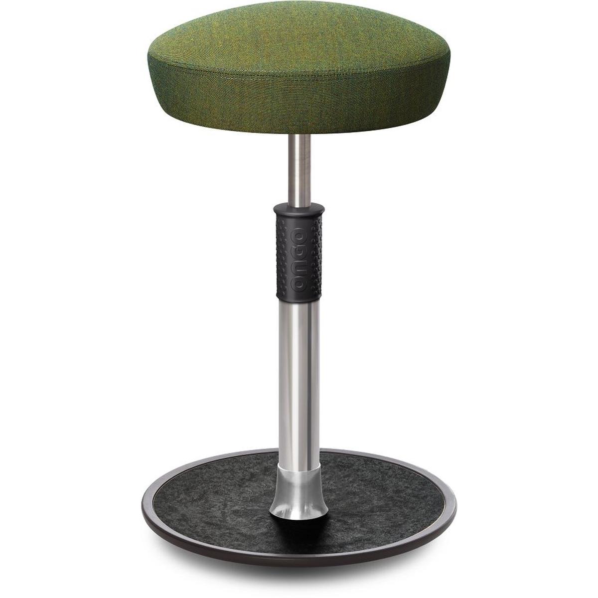 Ongo, Bürostuhl, Sitz- Stehhocker Free Tall Hutsitz kvadrat Remix Olive chrom /schwarz
