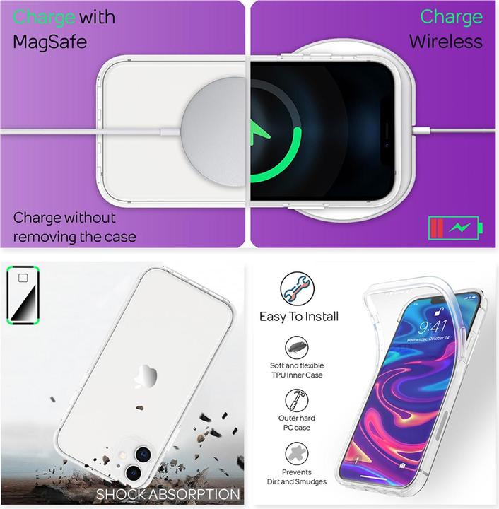 Actual product image Nalia 360° mobile phone cover (Apple iPhone 12, Apple iPhone 12 Pro)