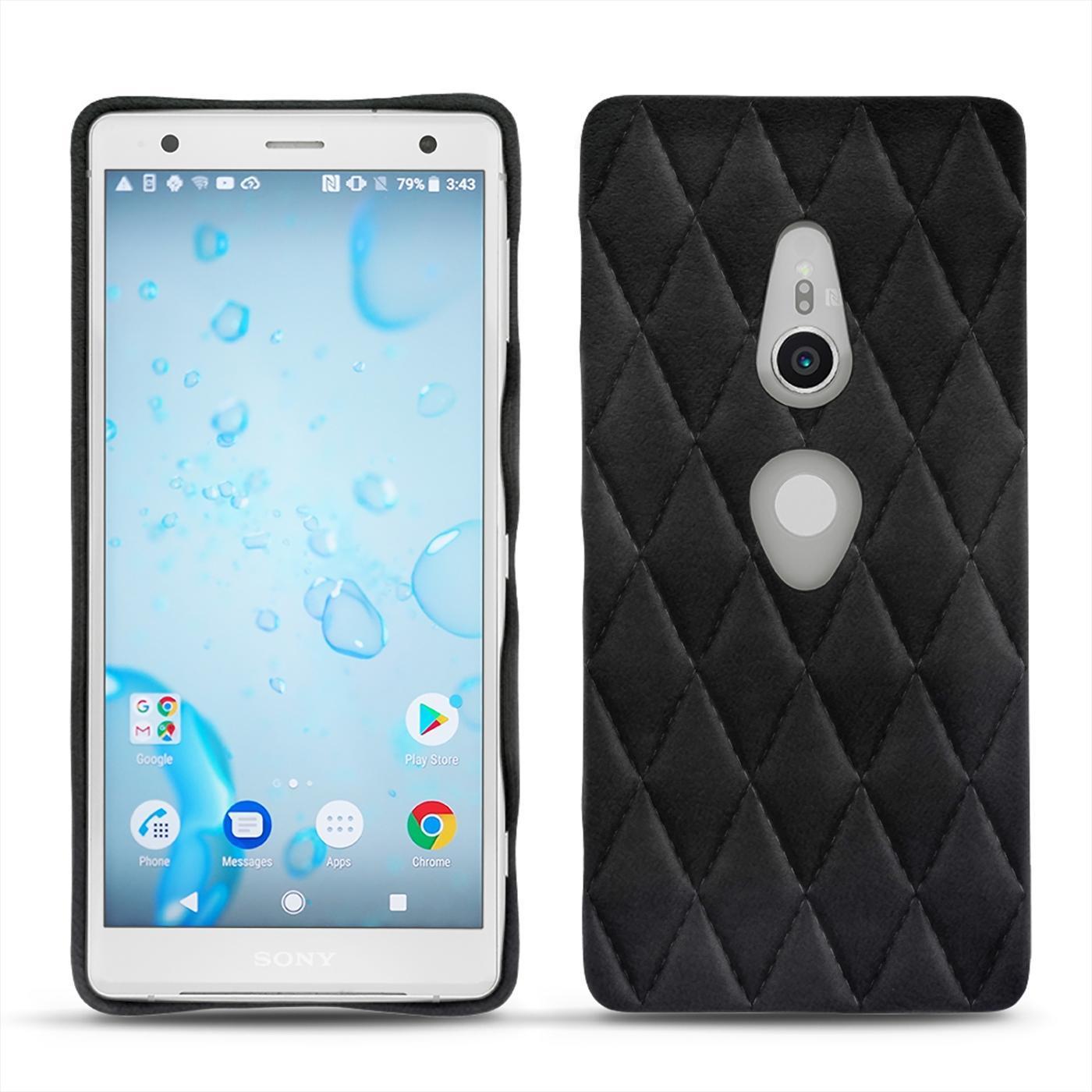 Thumbnail - Noreve Lederschutzhülle (Sony Xperia XZ2), Smartphone Hülle, Schwarz