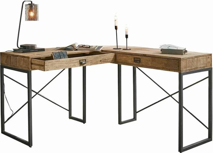Image du produit Loberon Bureau Lemuel marron antique/noir (B, H)