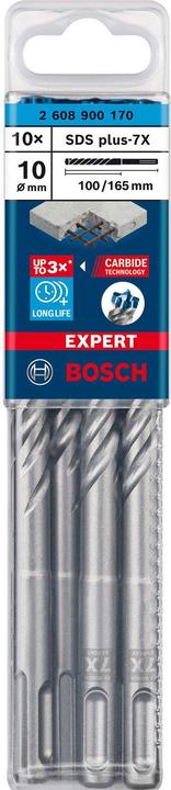 Productafbeelding Bosch Professional Zubehör Expert SDS plus-7X hamerboor, 10 x 100 x 165 mm, 10 stuks. (10 millimeter)