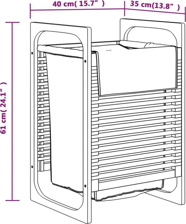 Actual product image vidaXL Wäschekorb