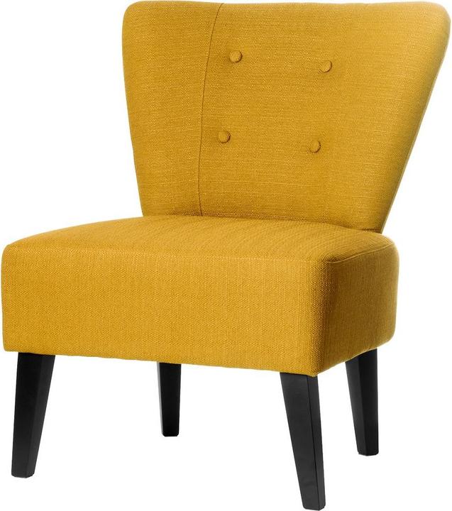 Paperflow Lounge armchair BRIGHTON, fabric cover, vintage look, solid wood legs, various... Colors