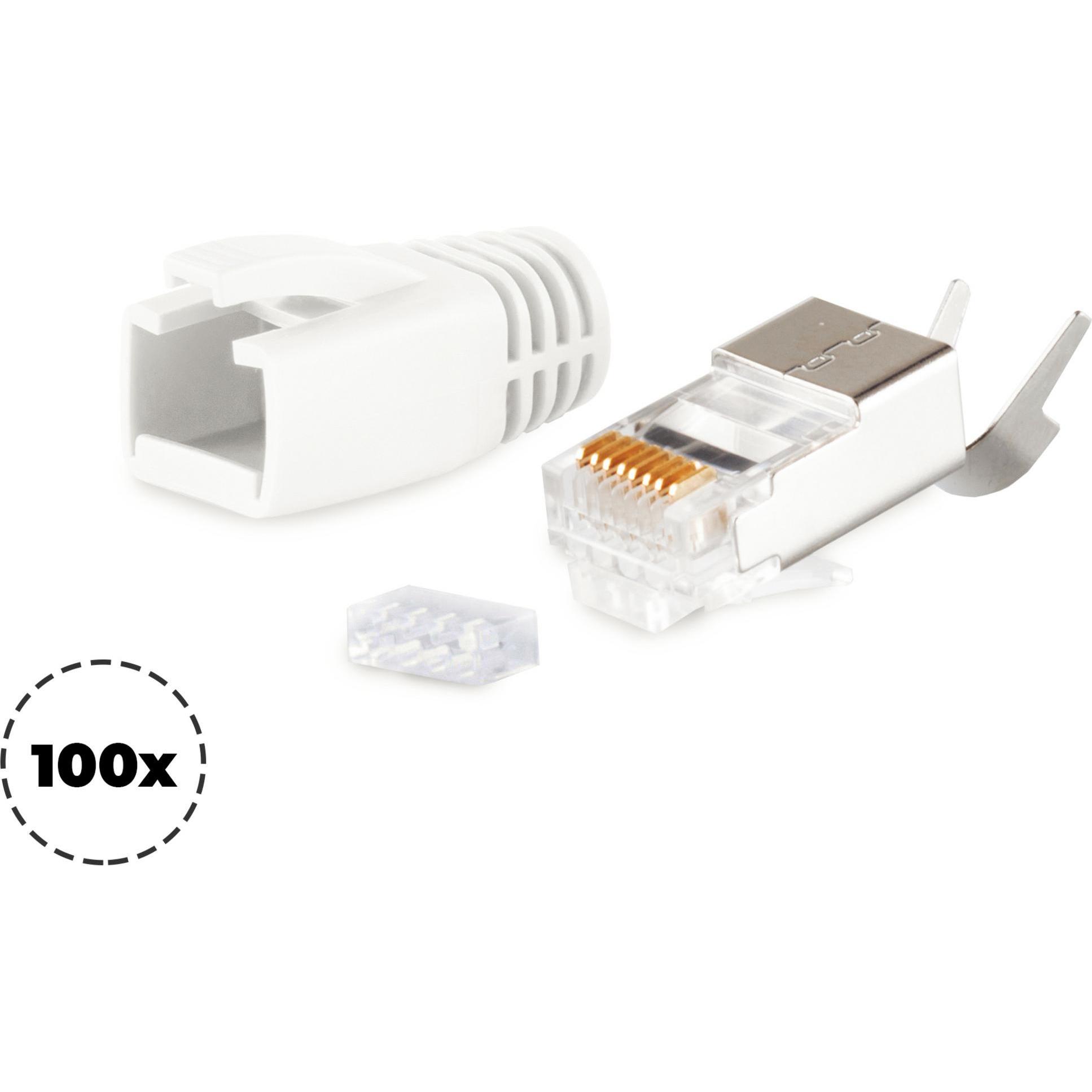 Shiverpeaks S/CONN maximum connectivity Netzwerk Modular Stecker RJ45 SET für Verlegekabel bis AWG 23, Stecker m (U/UTP,...