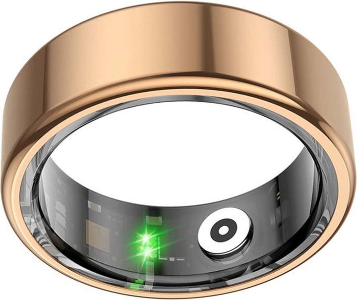 Immagine prodotto Avizar Smart Ring Grösse 12 Titan mit Ladeetui (12, Oro)