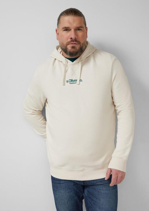Produktbild s.Oliver Sweatshirt Kapuzenpullover aus Baumwollmix mit Label-Print (4XL)