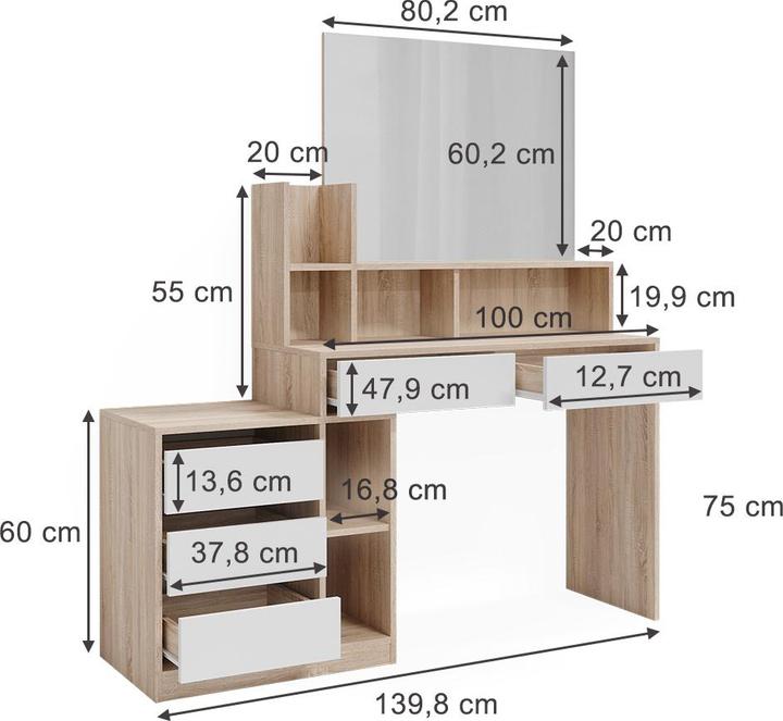 Image du produit Vicco Anja (139.80 x 40 x 115 cm)