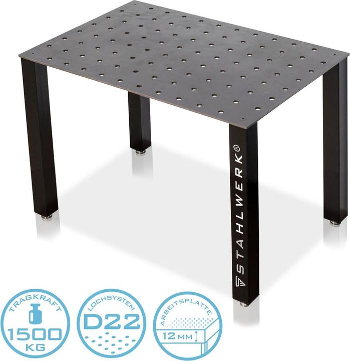 Actual product image Stahlwerk Welding table DIY kit heavy-duty 12 mm worktop S355 steel (80 cm, 120 cm)