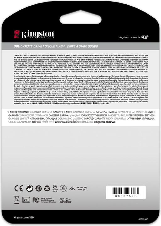 Produktbild Kingston KC2500 (2000 GB, M.2 2280)