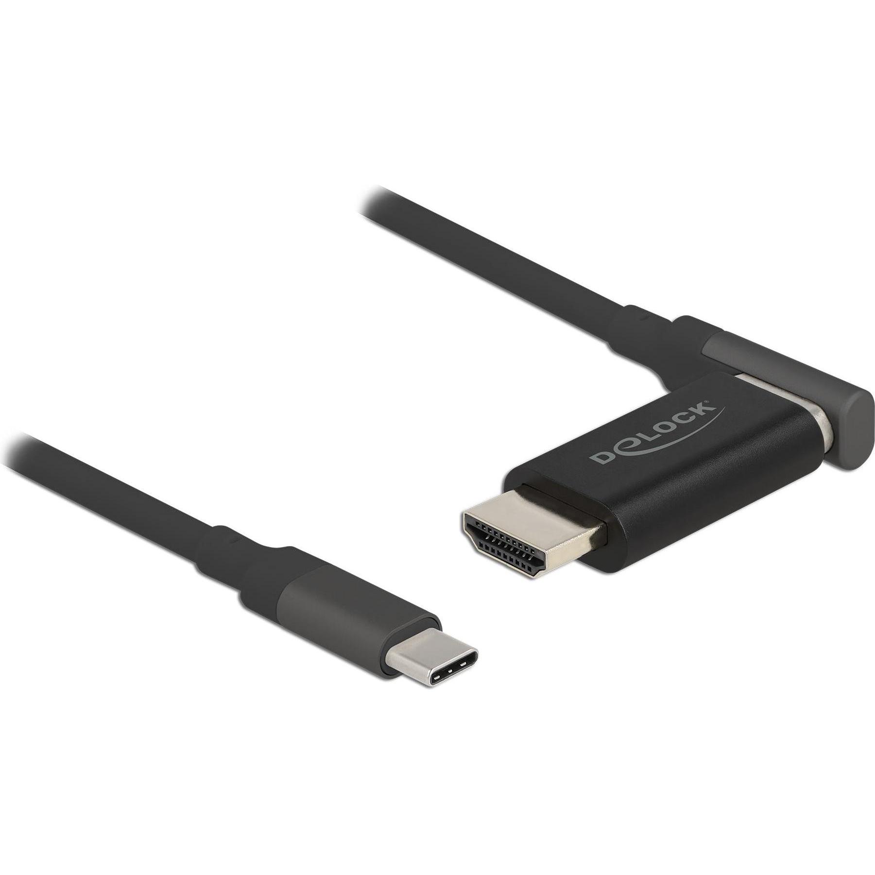 Thumbnail - Delock USB Type-C™ zu HDMI Adapterkabel 4K 60 Hz magnetisch 1,20 m (USB Typ-C, 3.30 cm), Data + Video Adapter, Schwarz