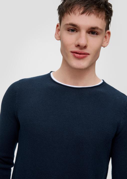 Produktbild s.Oliver Strickpullover Strickpullover in Layering-Optik (S)