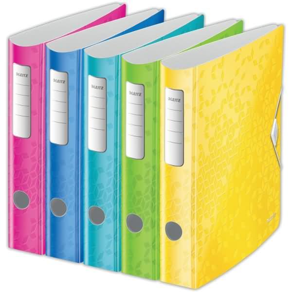 Produktbild Leitz Ordner Active WOW, 180 Grad, 60 mm, farbig sortiert DIN A4, runder Rücken, aus Polyform, Oberf (A4, 65 mm, 1 Stück)