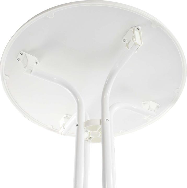 Image du produit Wiltec Table de bistrot pliante Toboli Blanc Ø 70 cm Table de bar Table de fête ronde