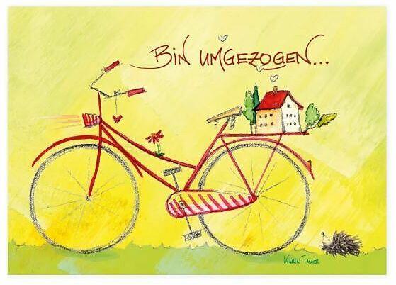 Produktbild Postkarte. Glcksbotschaften / Bin umgezogen / Quer
