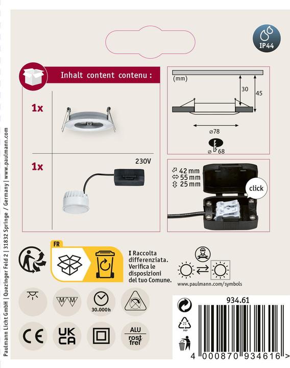 Produktbild Paulmann Einbauleuchte Nova Set (460 lm)
