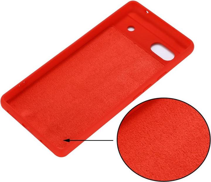 Actual product image Cover-Discount Google Pixel 7a - Silicone Rubber Case red (Google Pixel 7a)