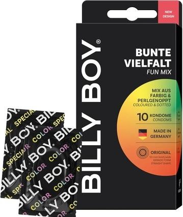 Produktbild Billyboy BILLY BOY Kondome Bunte Vielfalt 52mm Mix aus farbig und perlgenoppt 10 Stück - 10er Pack (10 Stk.)