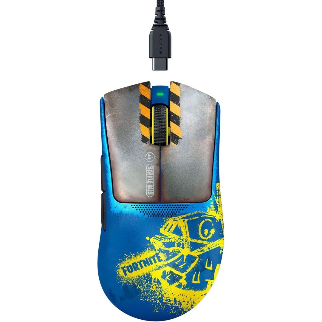 Razer Deatadder V3 Pro Gaming Wireless Mouse Fortnite Edition (Kabellos), Maus, Blau